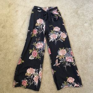 Dry Goods floral flowy pants - small
